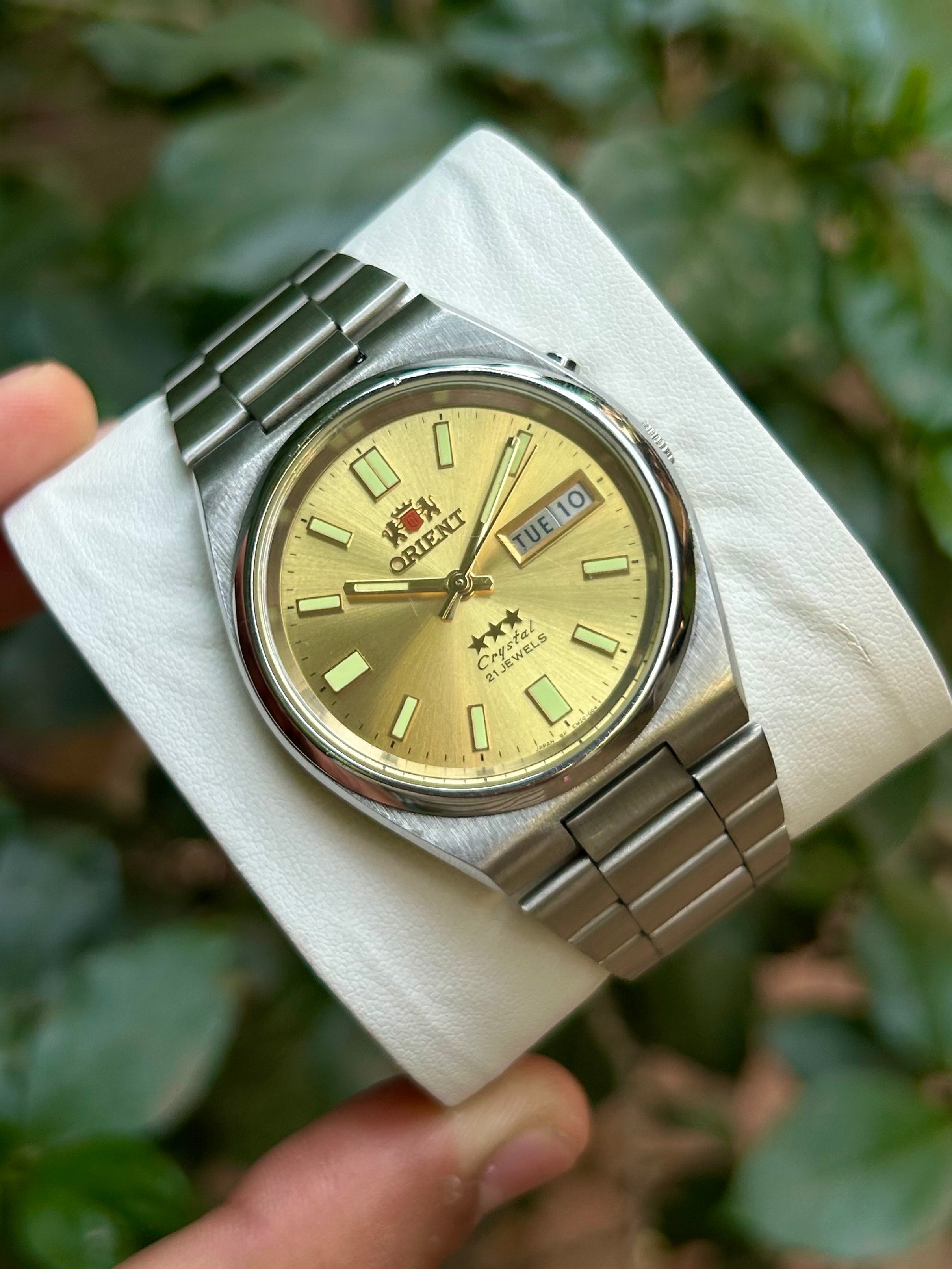 Orient Tri-star Crystal Champagne Dial (Pre Owned)