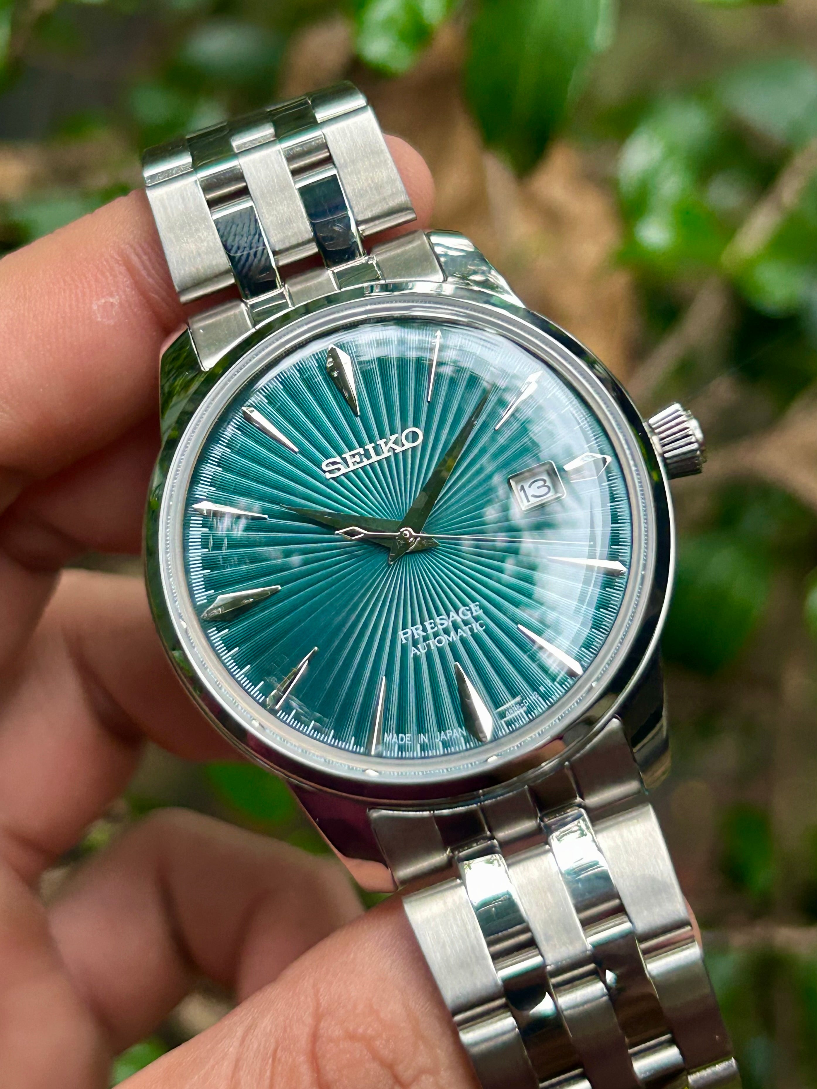 Seiko Presage Cocktail – Green Sunray Custom Mod