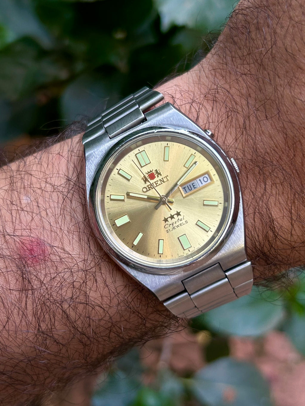 Orient Tri-star Crystal Champagne Dial (Pre Owned)