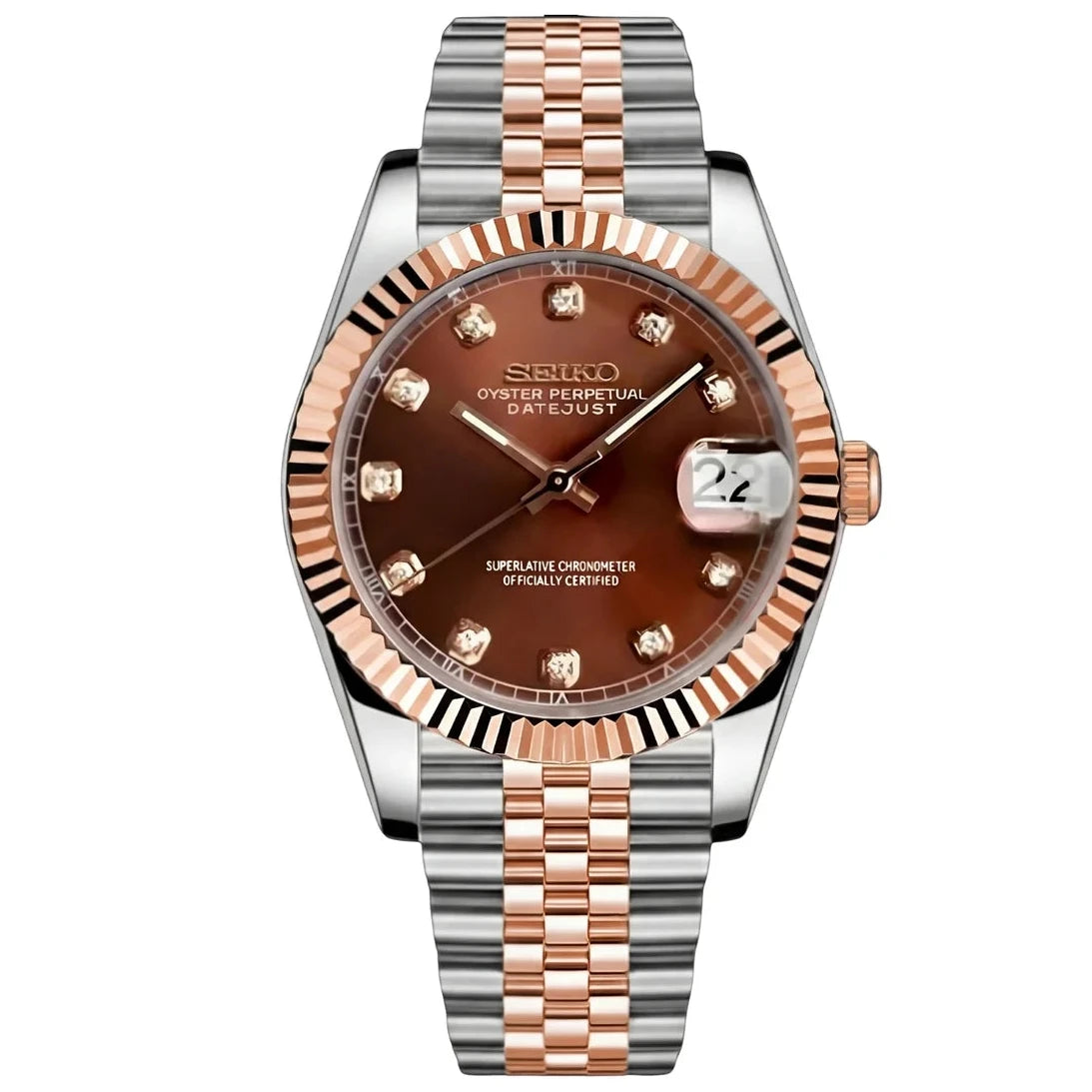 WOMEN -SEIKO DATEJUST  CHOCOLATE