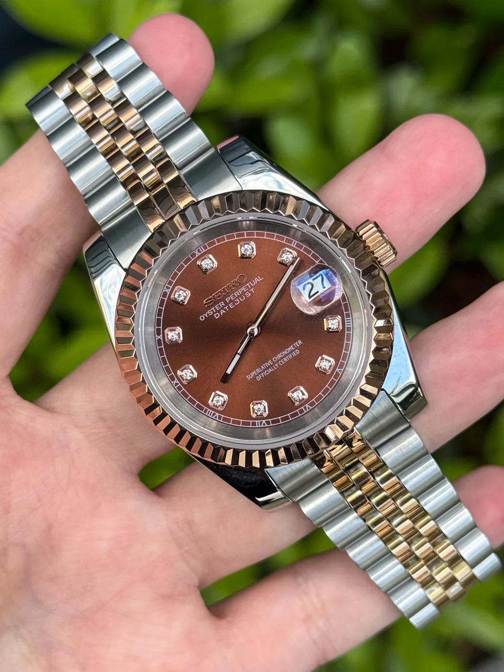 WOMEN -SEIKO DATEJUST  CHOCOLATE