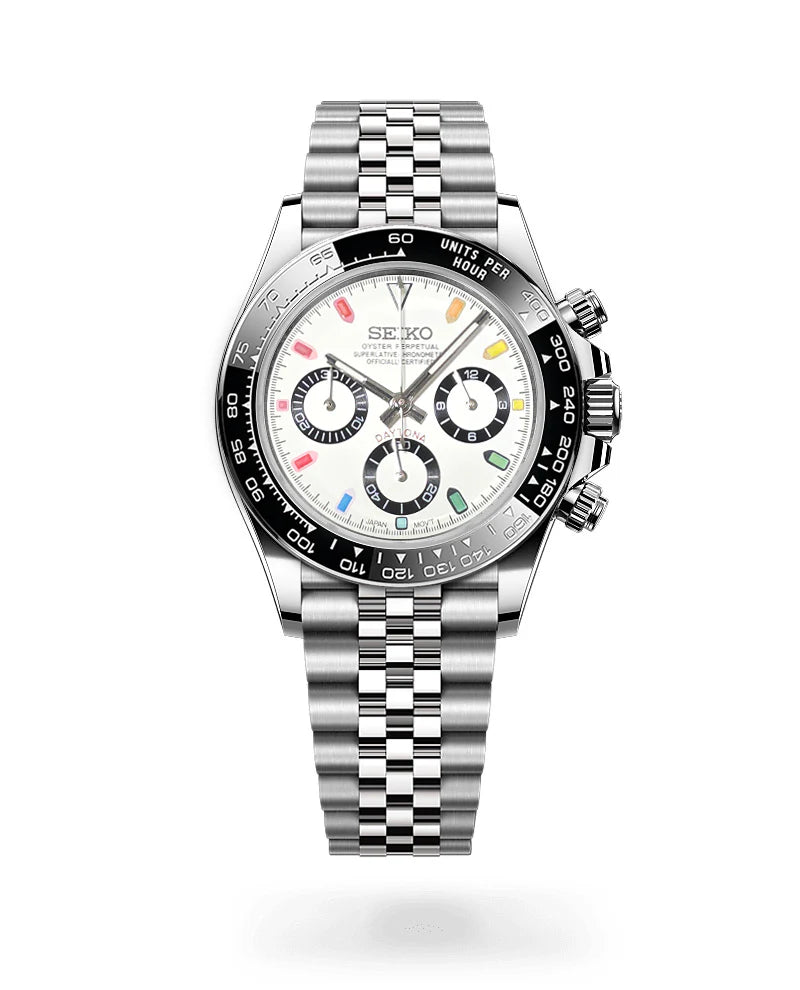 Seiko Mod: "Rainbow Panda" Daytona Homage
