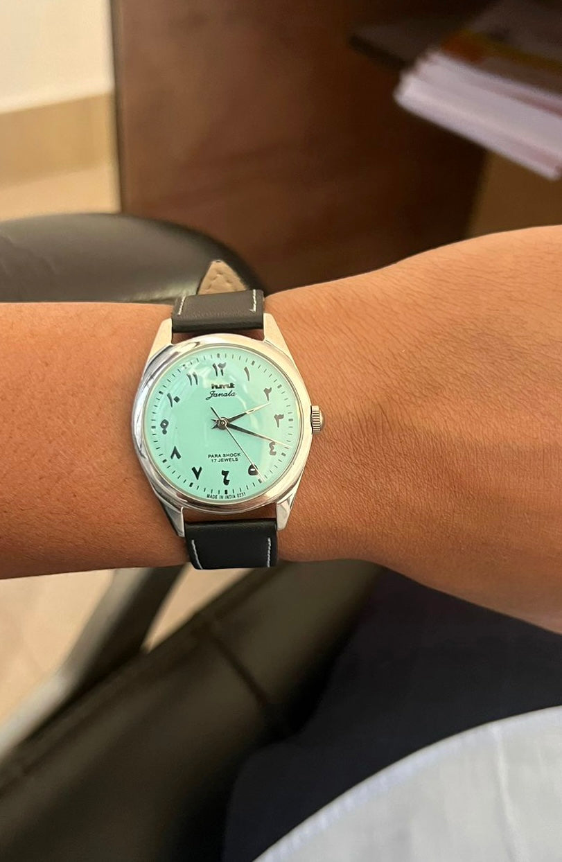 HMT Black Sunburst Arabic Janata - Watch