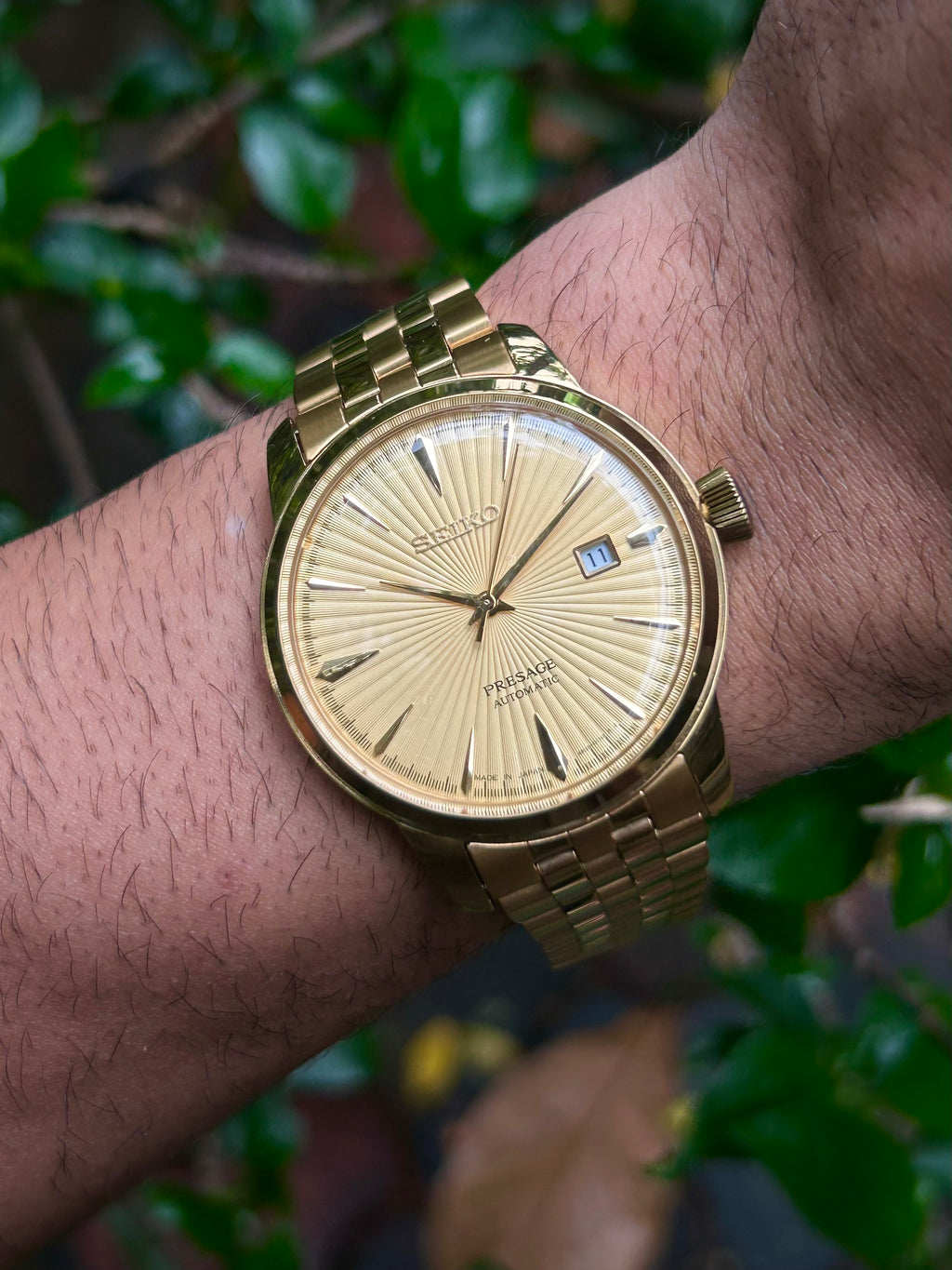 Seiko Presage Cocktail Gold Sunray Automatic Mod