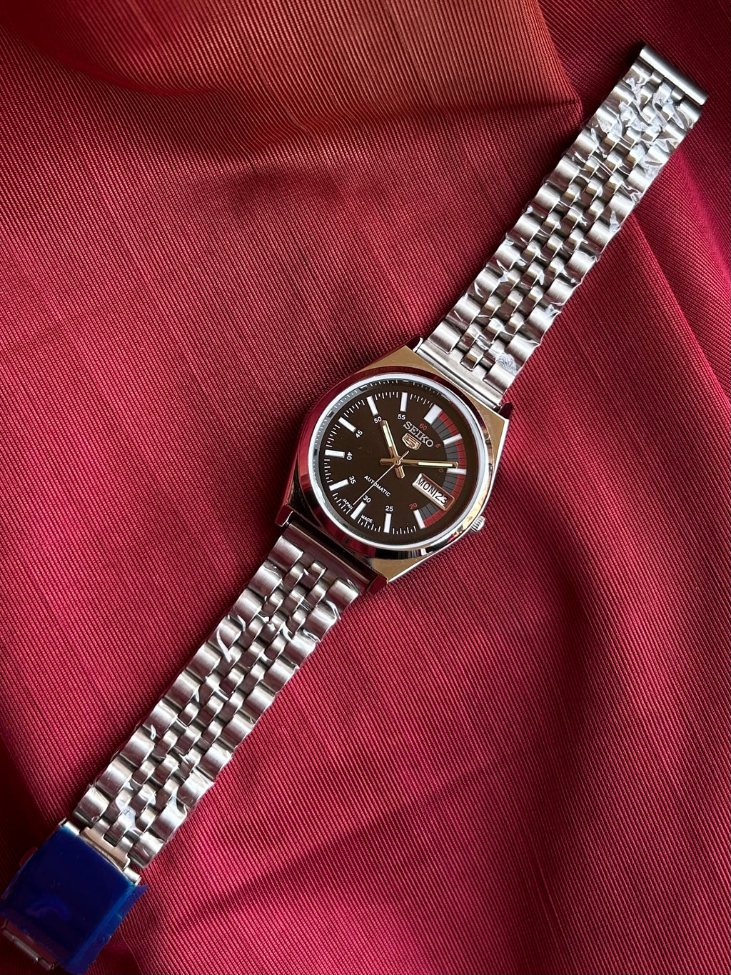 SEIKO 5 RAILWAY  MATT  - BLACK