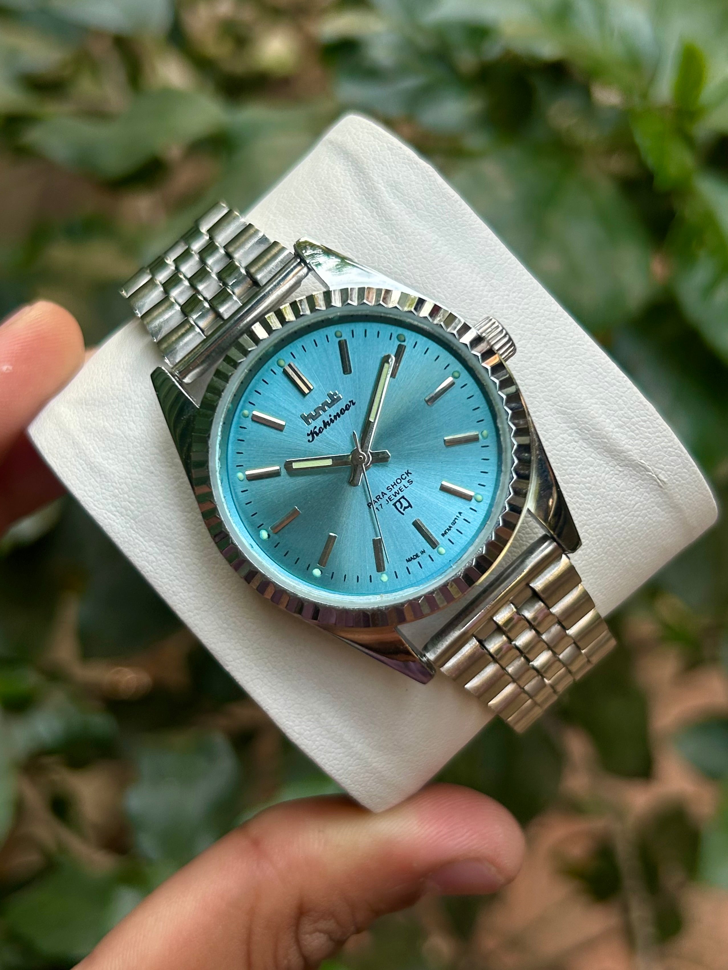 HMT Kohinoor IceBlue Sunburst Fluted Mod