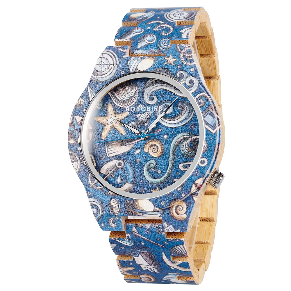 Handmade Classic Quartz Wood Watch with Pointer Dial Display