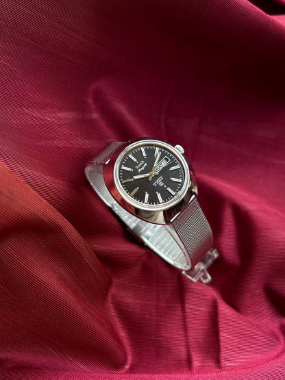HMT Black Sunburst Rajat Day & Date Automatic Mod Watch
