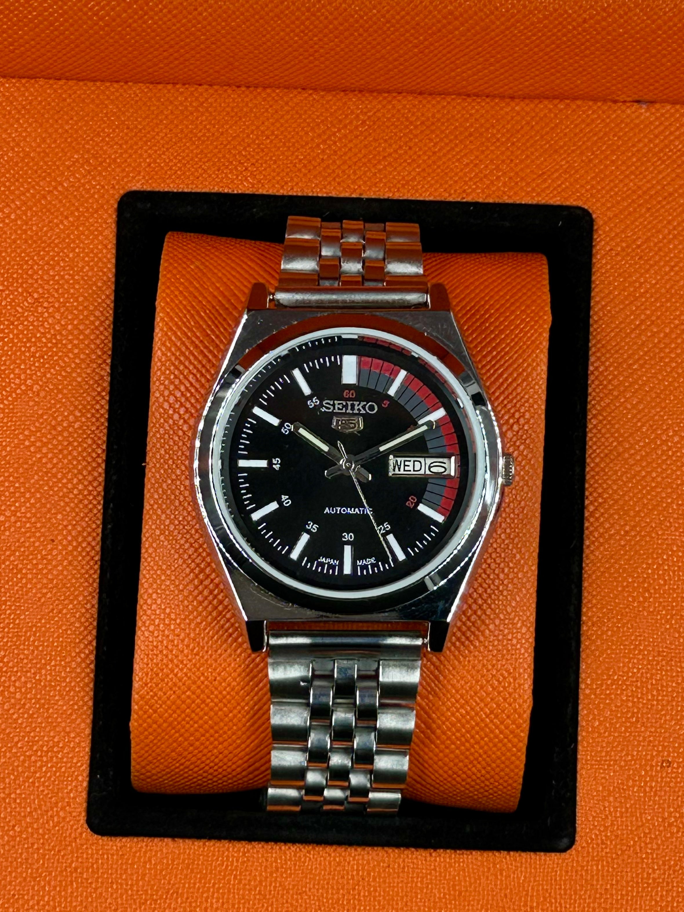 SEIKO 5 RAILWAY  MATT  - BLACK