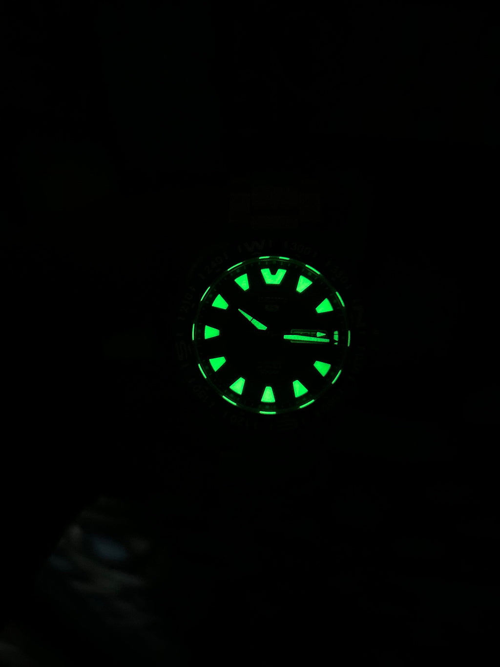 Seiko 5 Black Sports Automatic Homage Mod