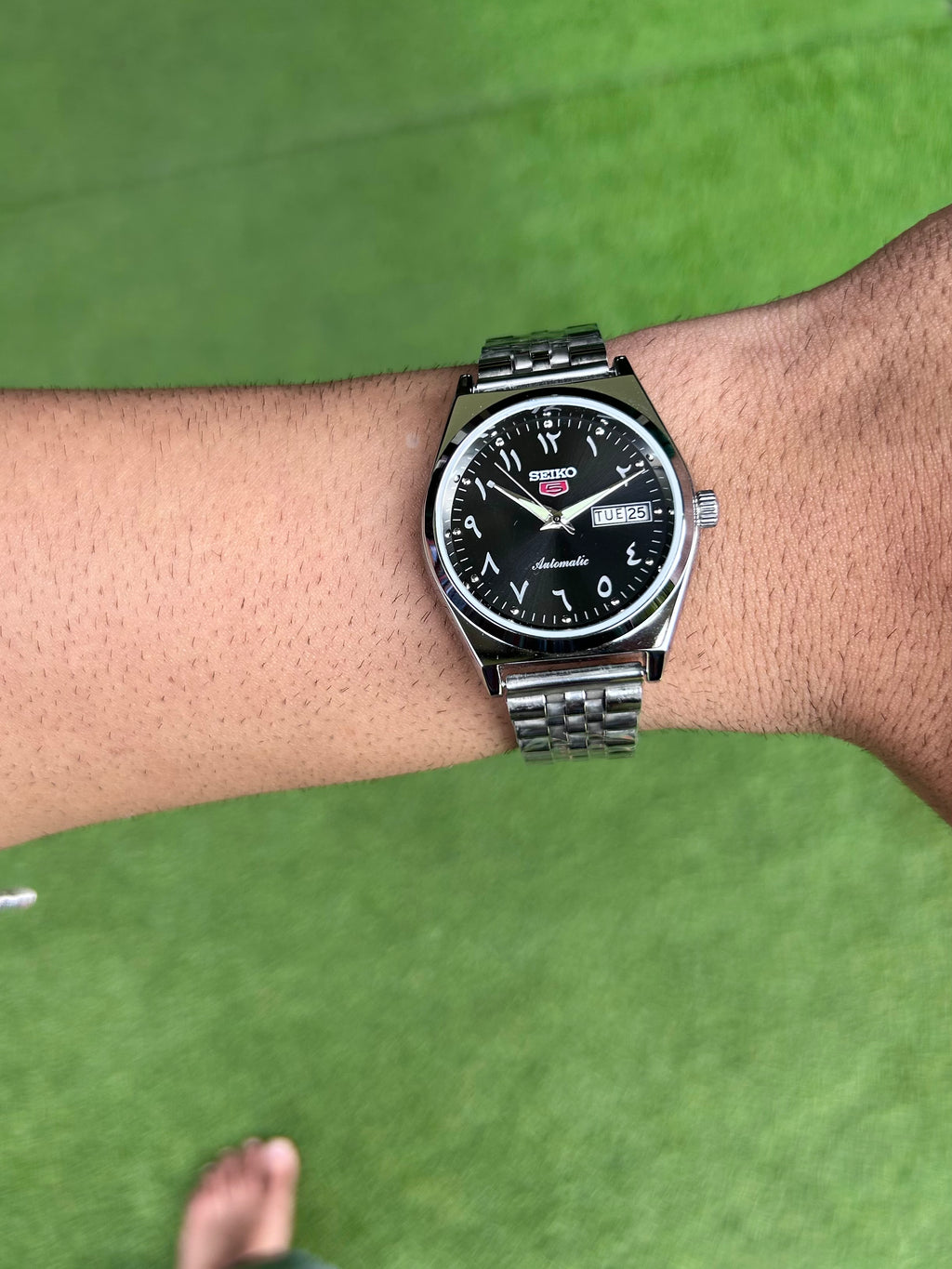 SEIKO ARABIC- BLACK SUNRAY