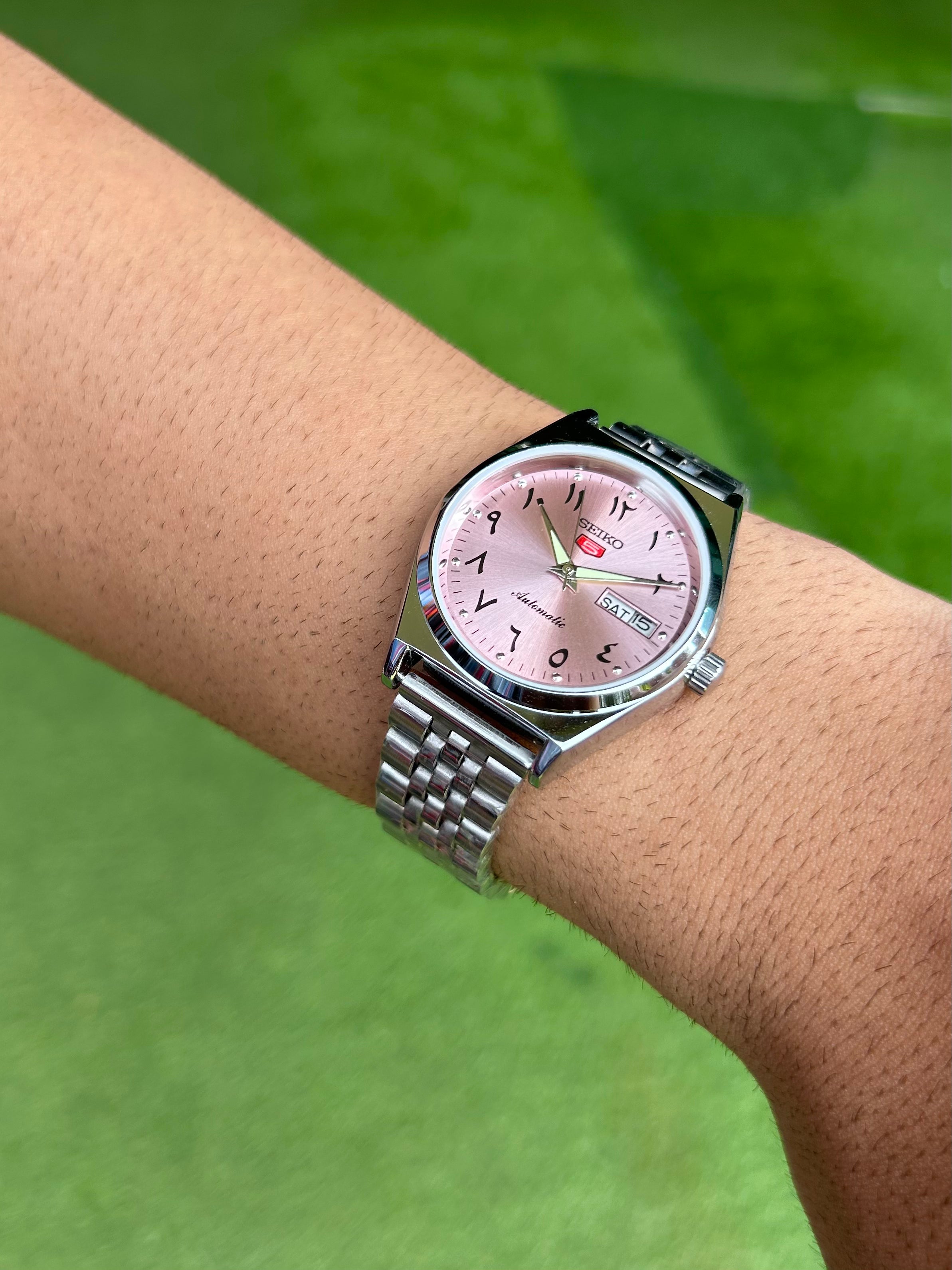 SEIKO ARABIC- PINK SUNRAY