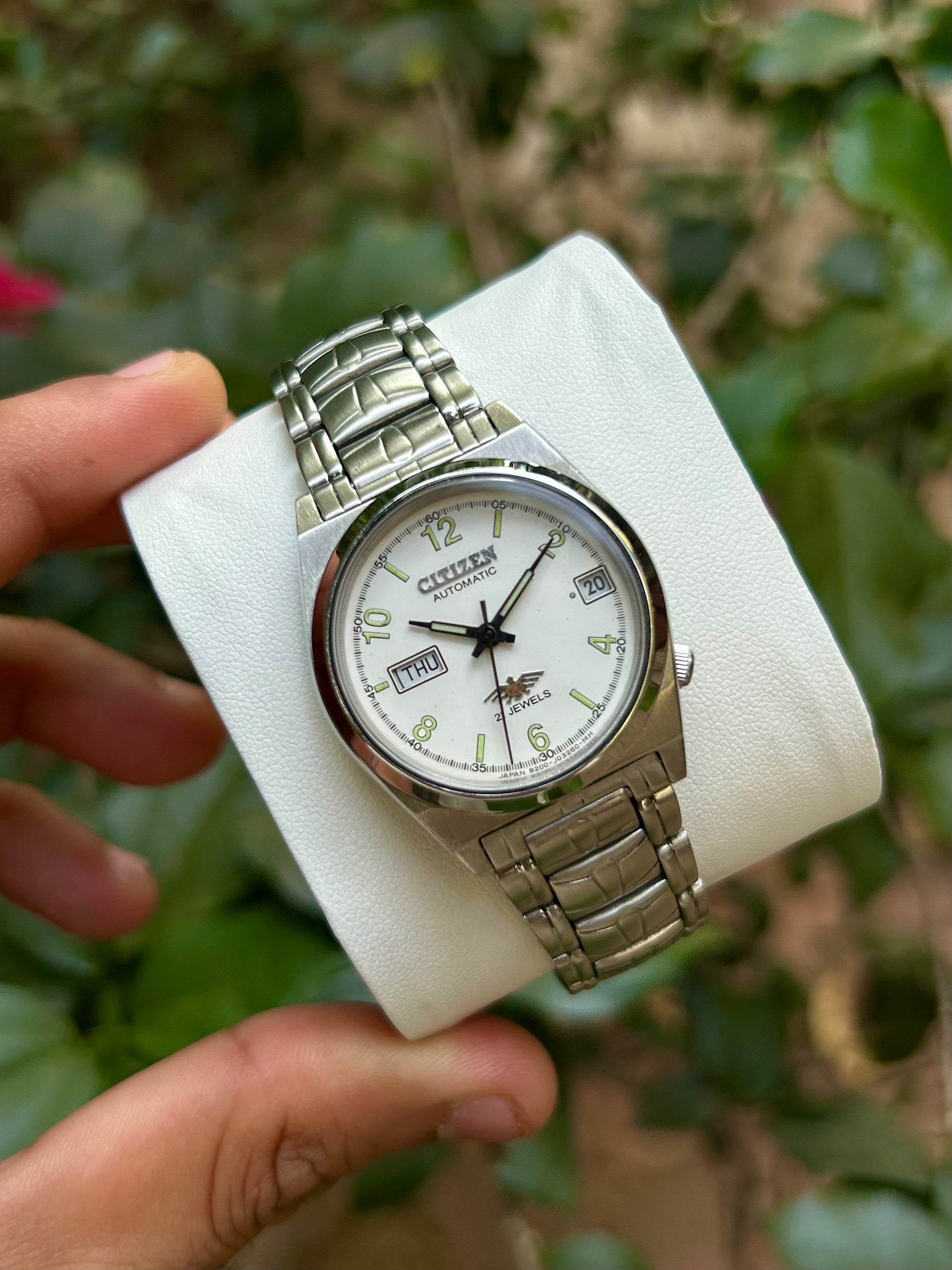 Vintage Rare Citizen for her Automatic 21 jewels HSB Railway Time Japan Watch.