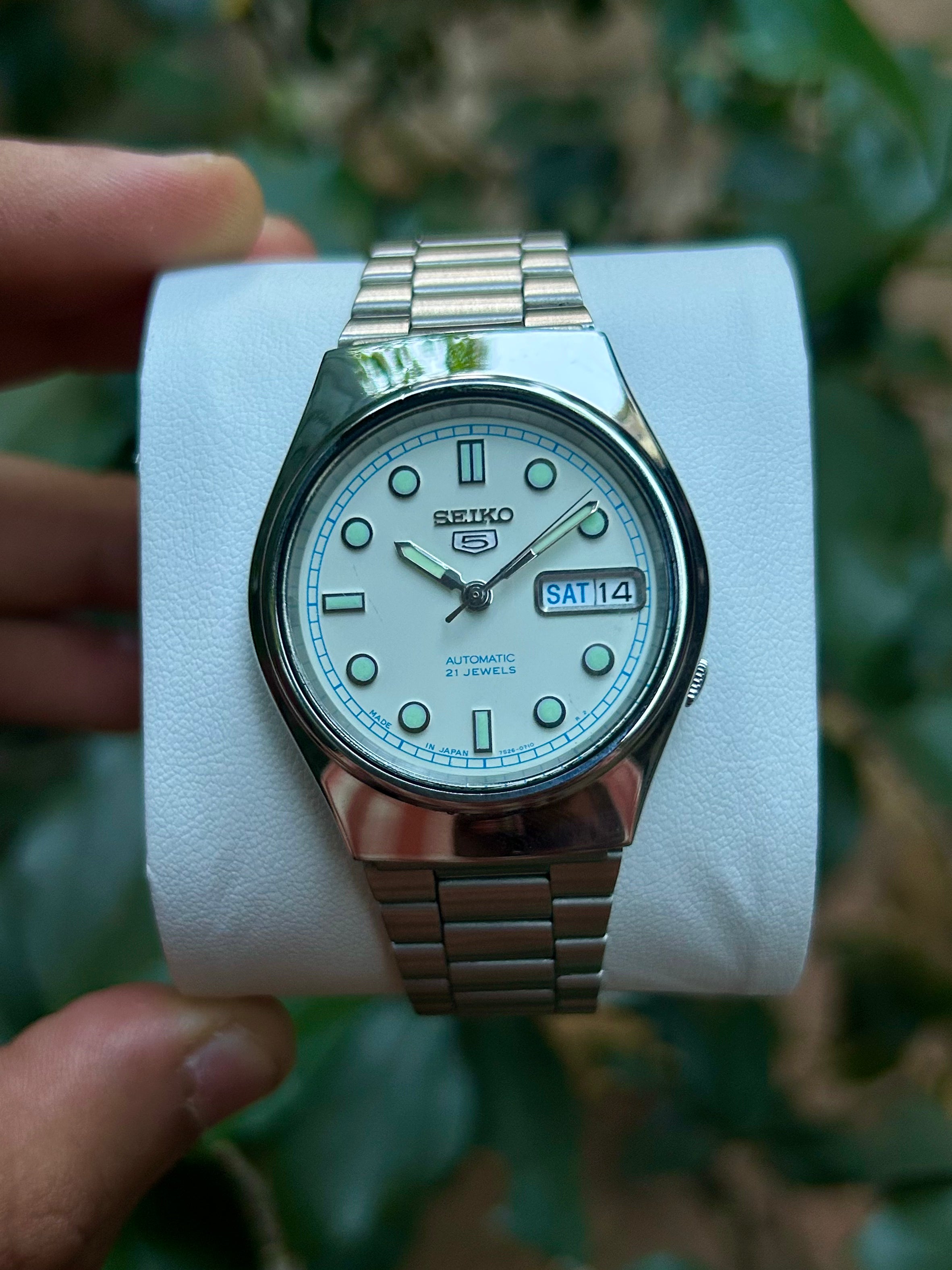 Seiko 5 Automatic 7009-7031 White Dial Vintage Men’s Watch