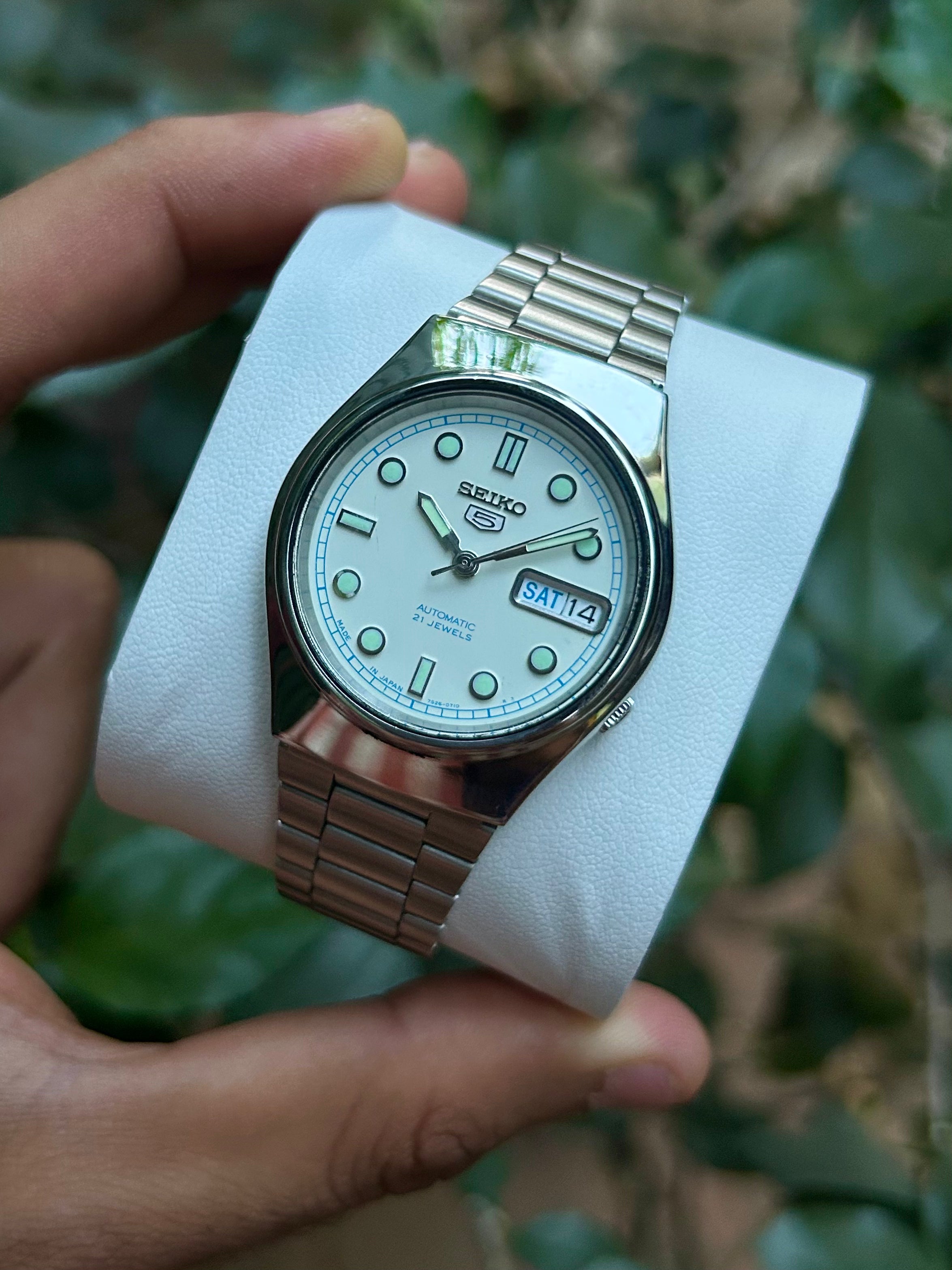 Seiko 5 Automatic 7009-7031 White Dial Vintage Men’s Watch