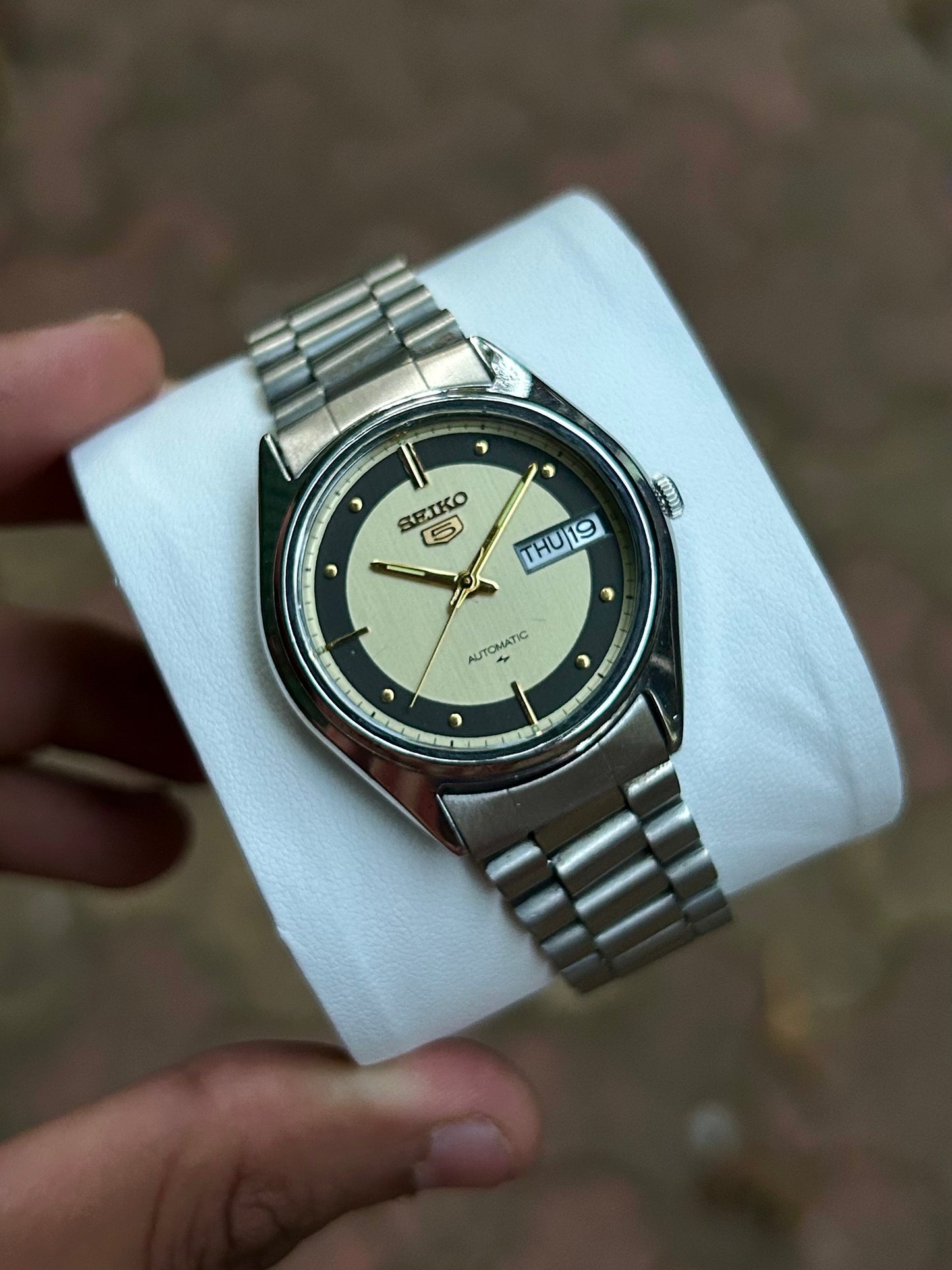 Seiko 5 - Golden Patterned Dial (Pre Owned)  Automatic 7009 Movement