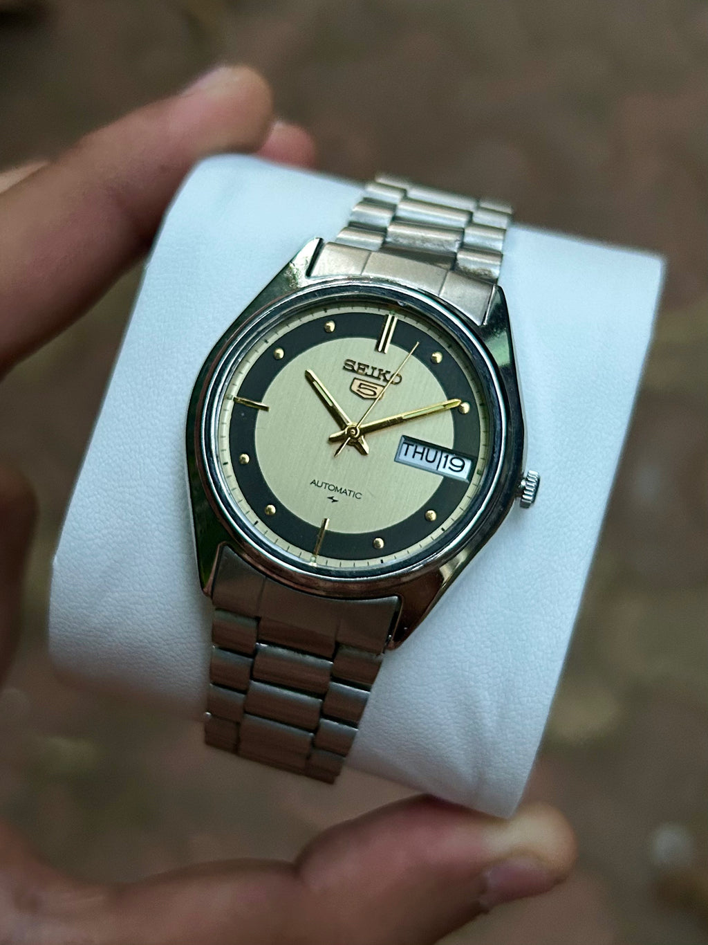 Seiko 5 - Golden Patterned Dial (Pre Owned)  Automatic 7009 Movement