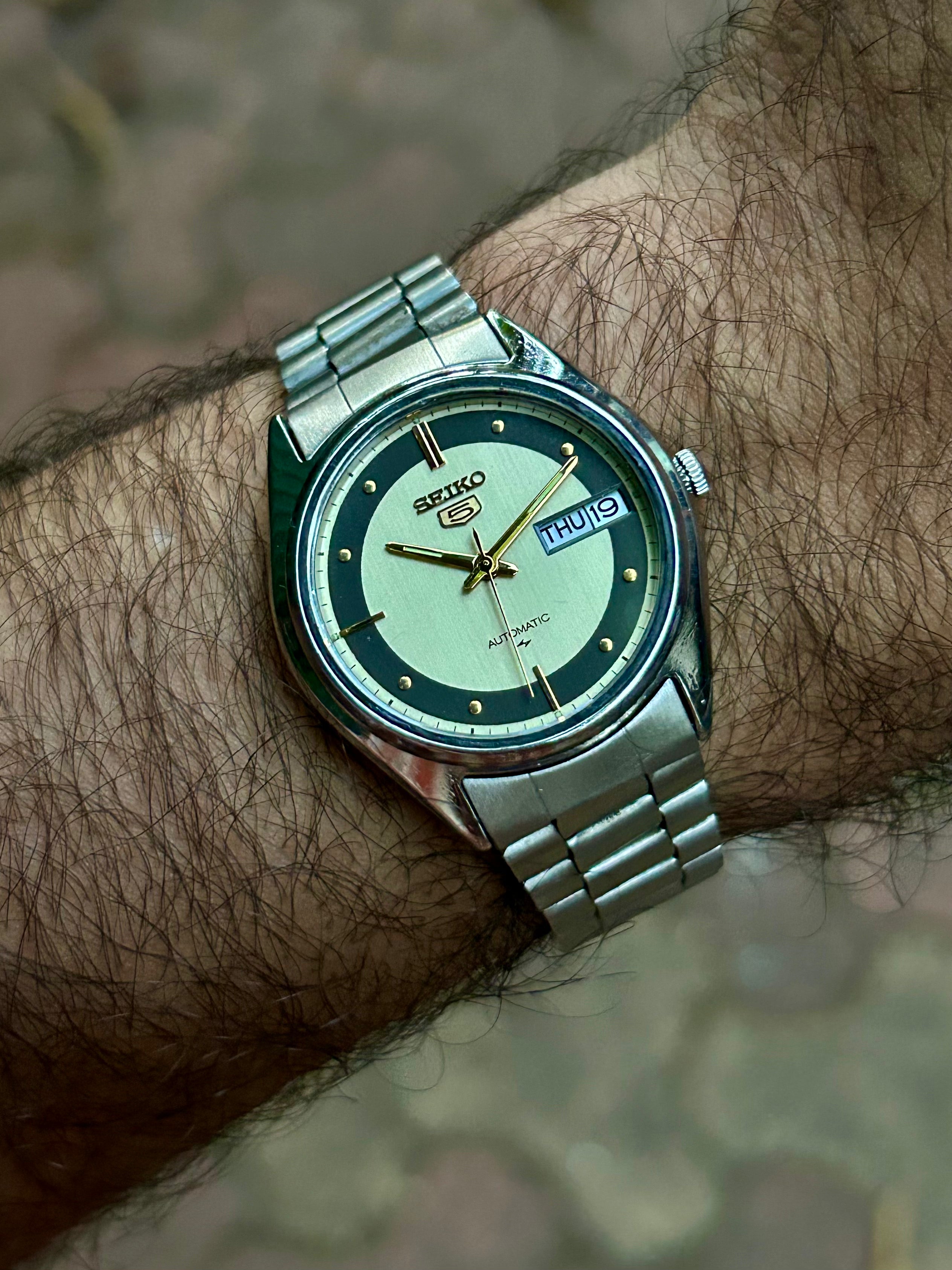 Seiko 5 - Golden Patterned Dial (Pre Owned)  Automatic 7009 Movement