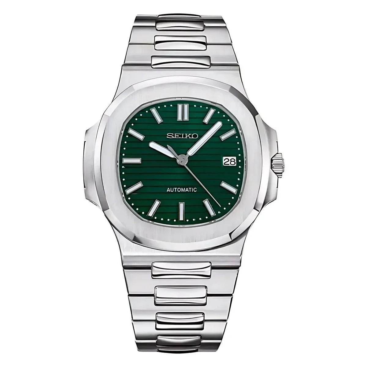 Seiko Nautilus Homage Mod Watch - Green