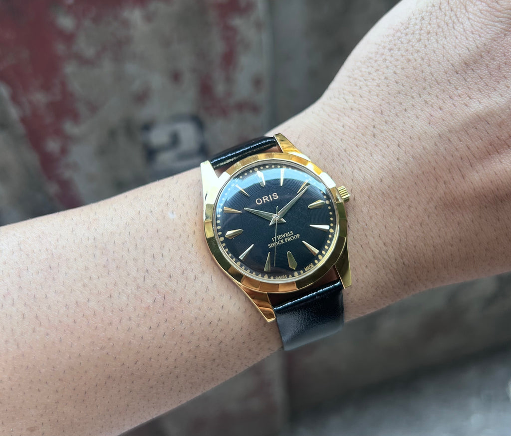 ORIS GOLD SWISS  - BLACK SUNBURST
