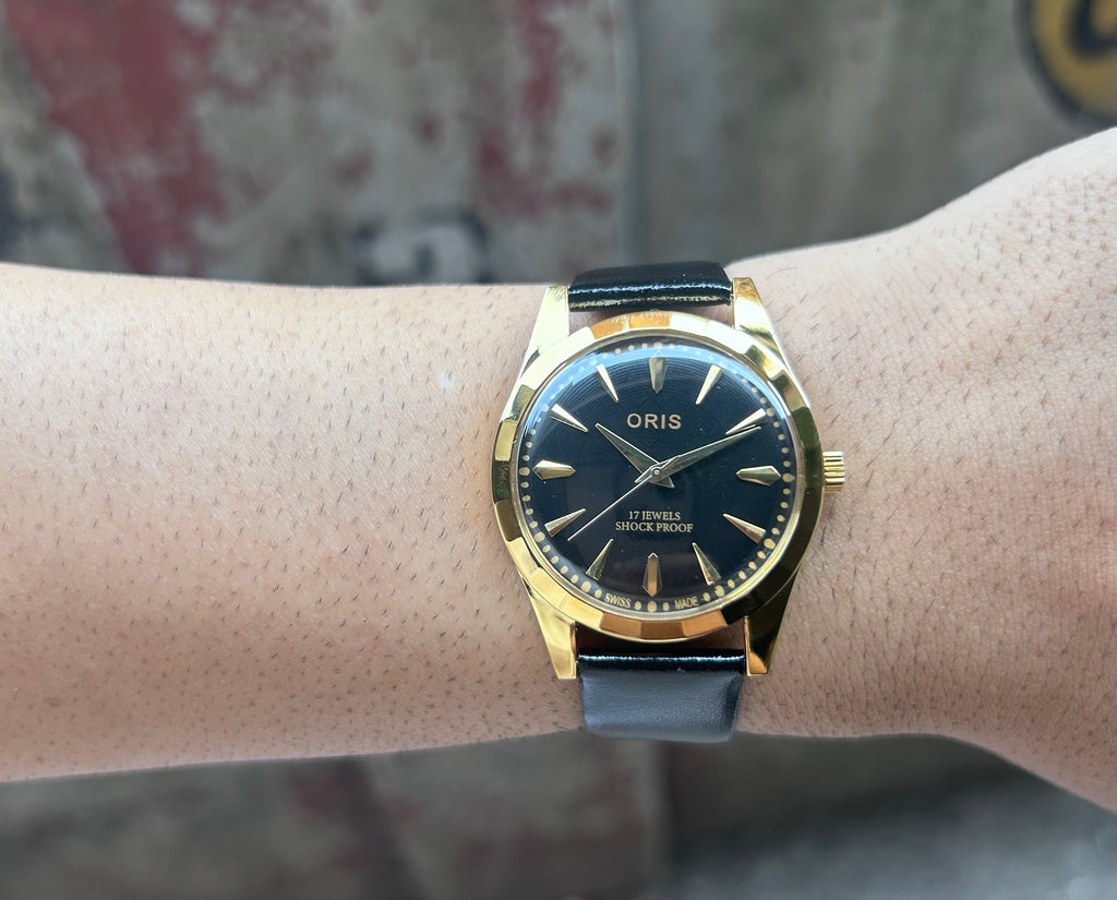 ORIS GOLD SWISS  - BLACK SUNBURST
