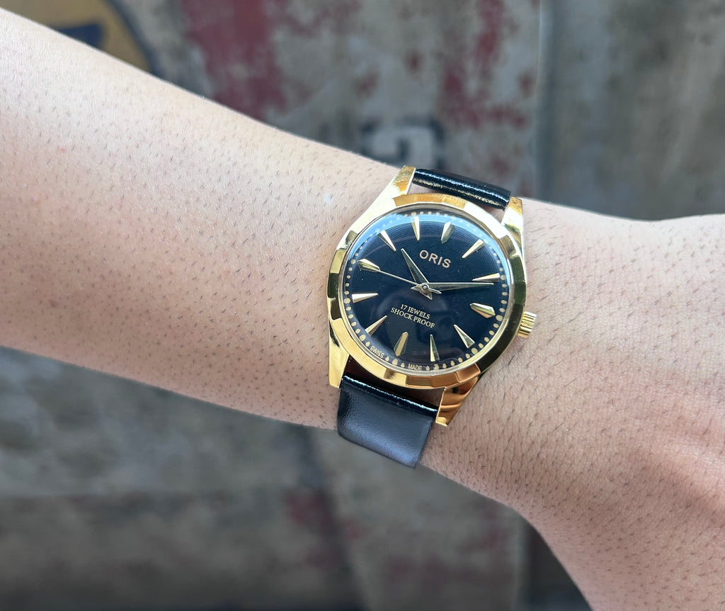 ORIS GOLD SWISS  - BLACK SUNBURST