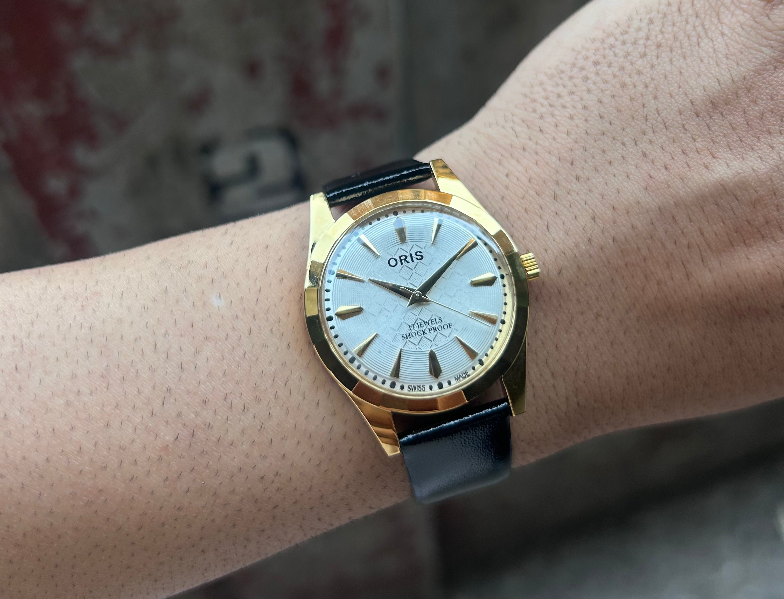 ORIS GOLD SWISS  - SILVER SUNBURST