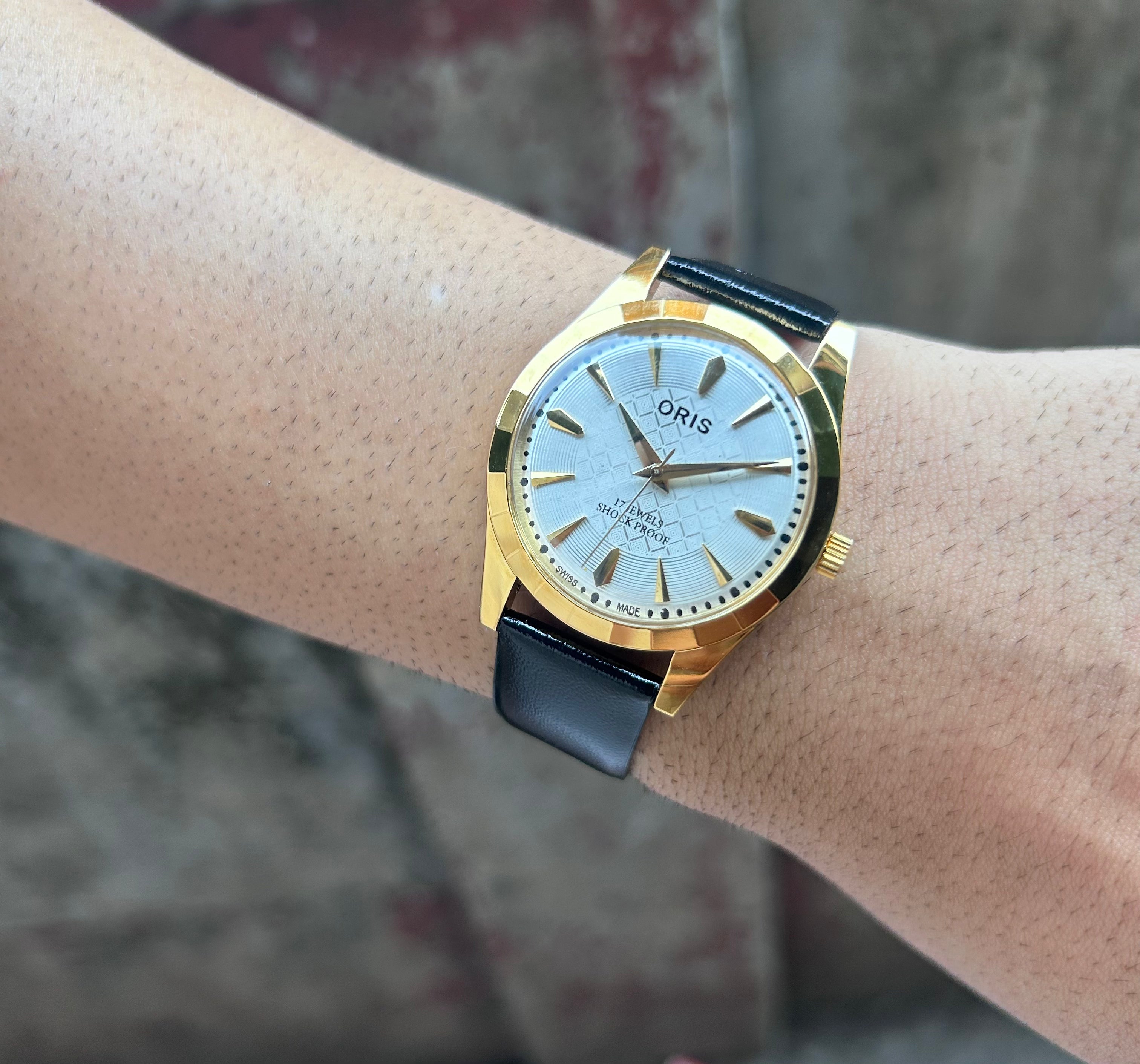 ORIS GOLD SWISS  - SILVER SUNBURST