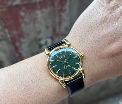 ORIS GOLD SWISS - GREEN SUNBURST