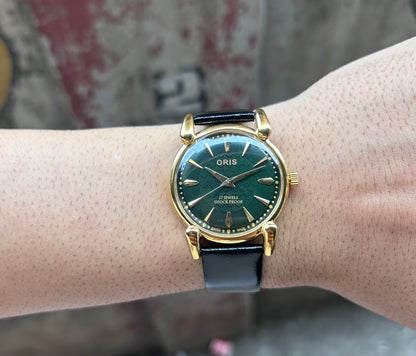 ORIS GOLD SWISS - GREEN SUNBURST