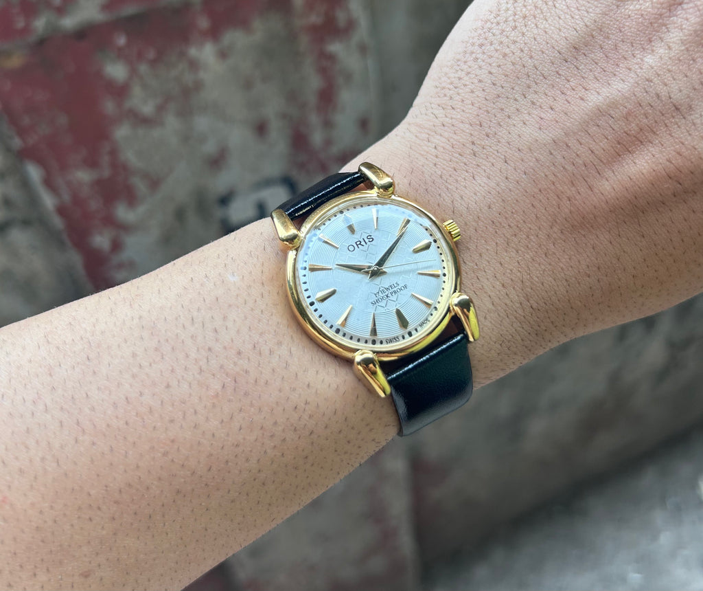 ORIS GOLD SWISS - SILVER SUNBURST