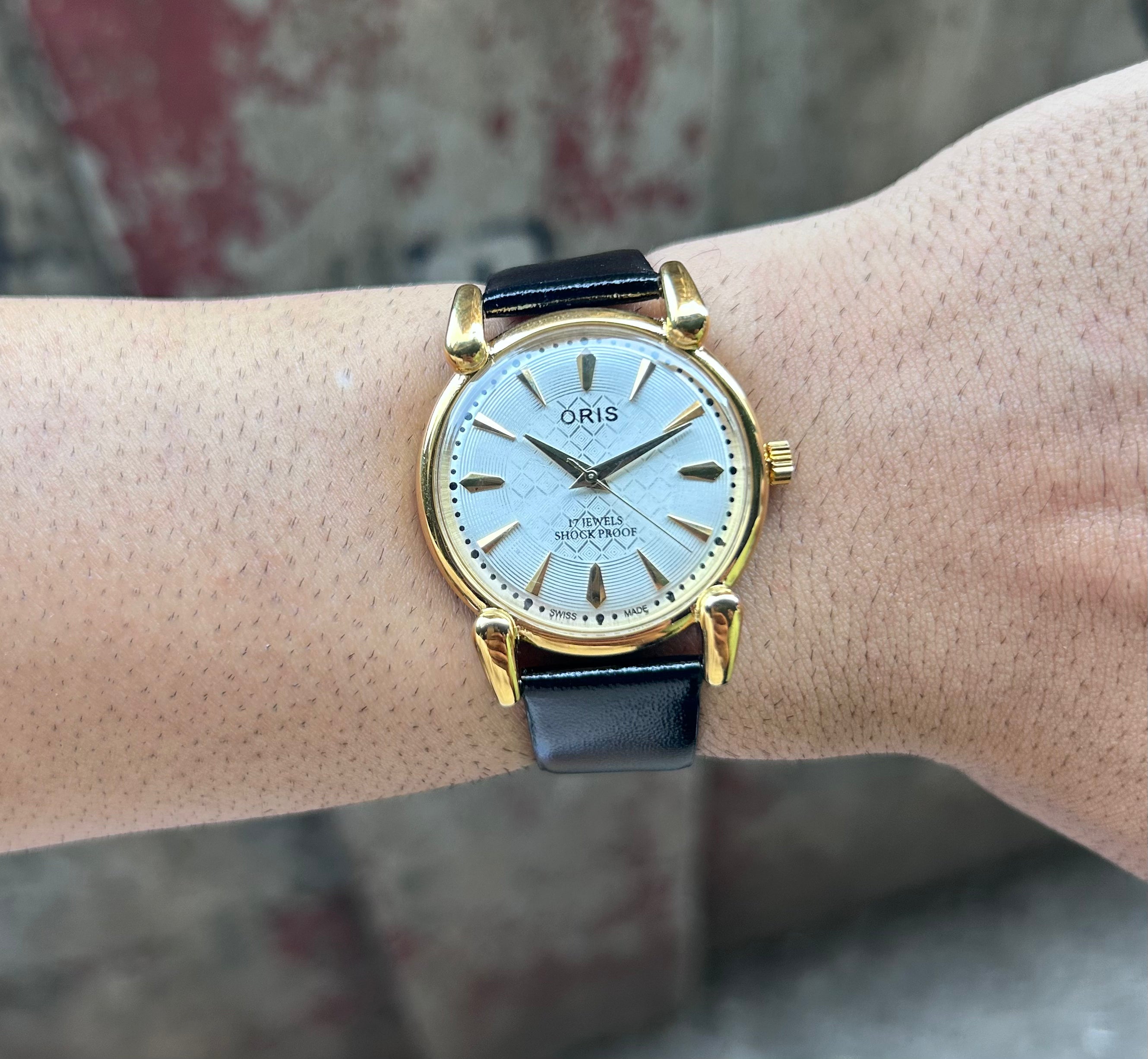 ORIS GOLD SWISS - SILVER SUNBURST