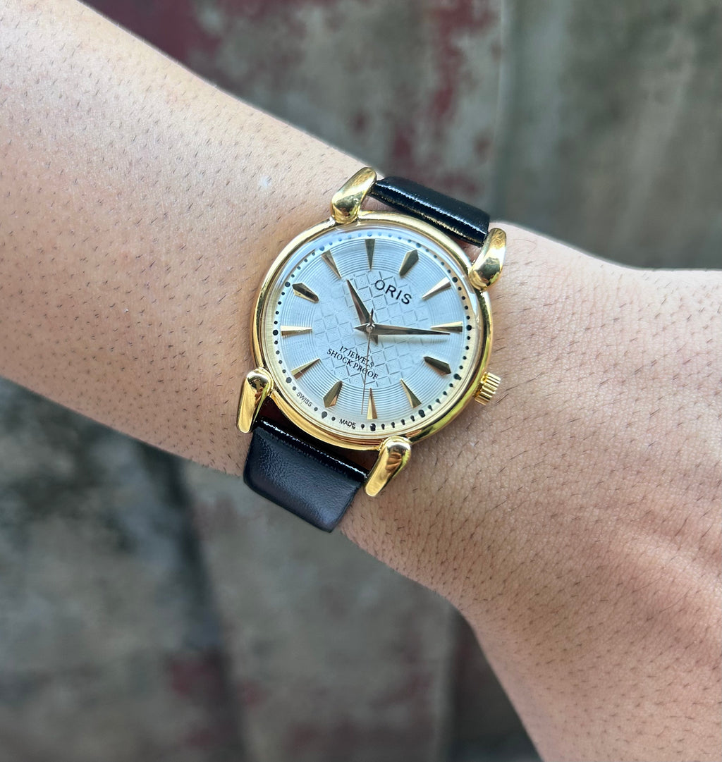 ORIS GOLD SWISS - SILVER SUNBURST