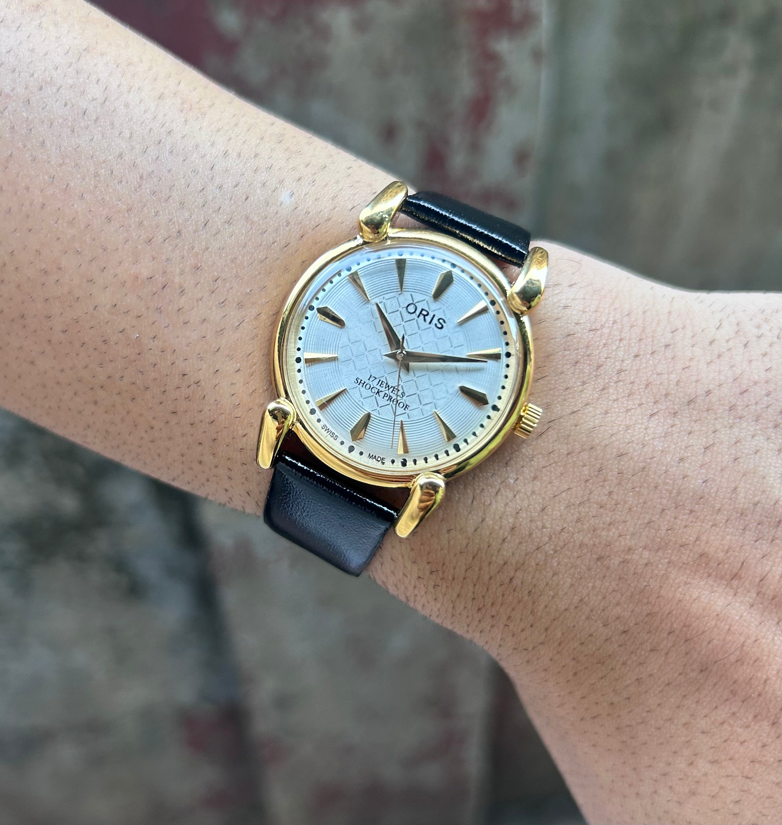 ORIS GOLD SWISS - SILVER SUNBURST