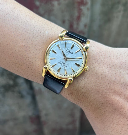 ORIS GOLD SWISS - SILVER SUNBURST