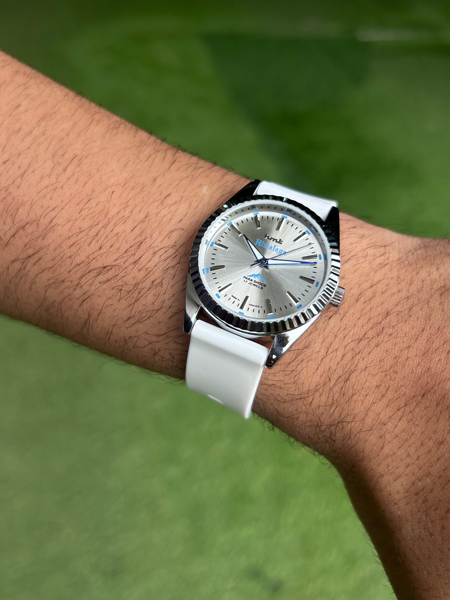HMT Himalaya Silver Sunburst Unisex - Mod Watch