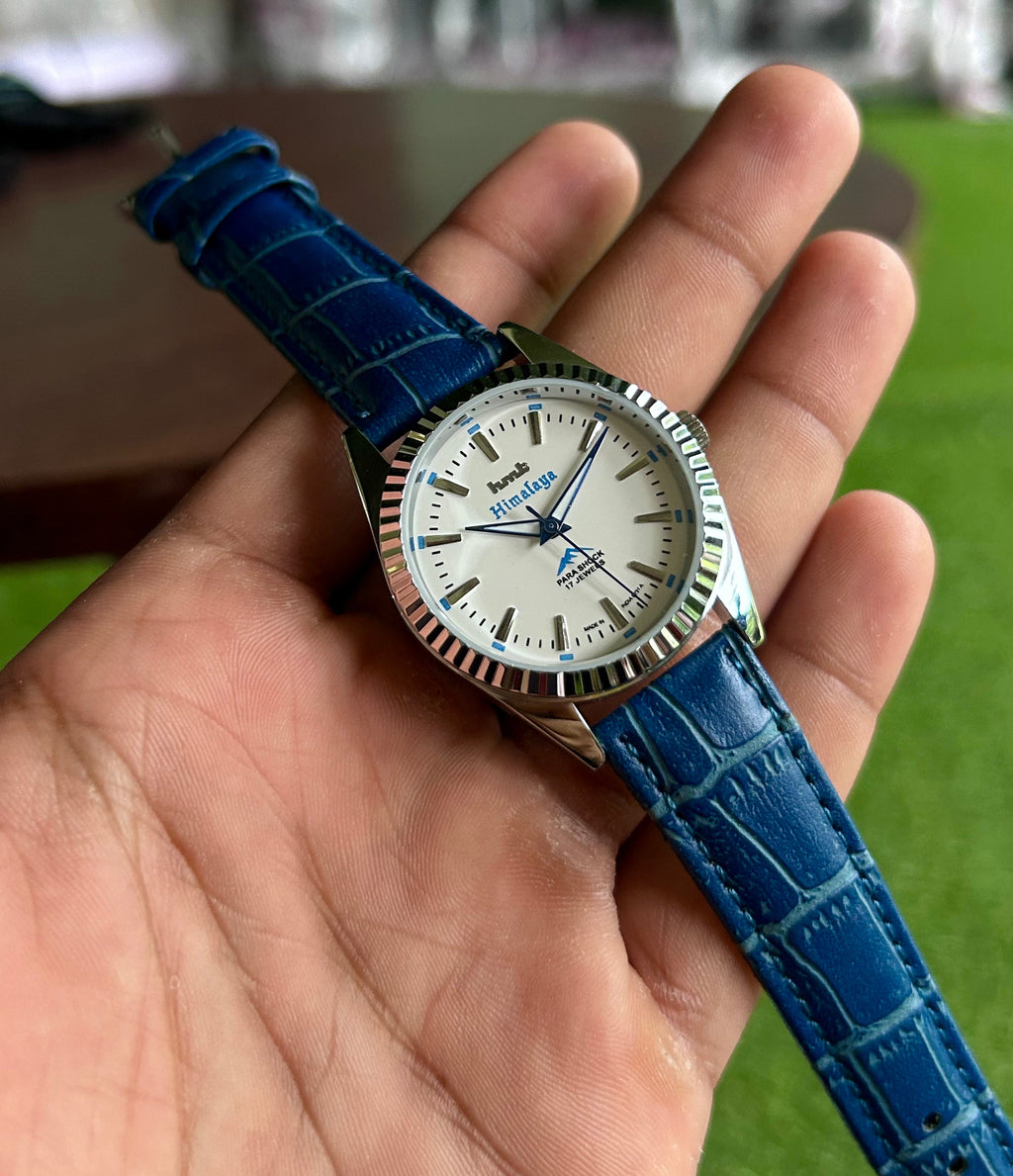 HMT Himalaya White Unisex Hand-Winding Mod Watch