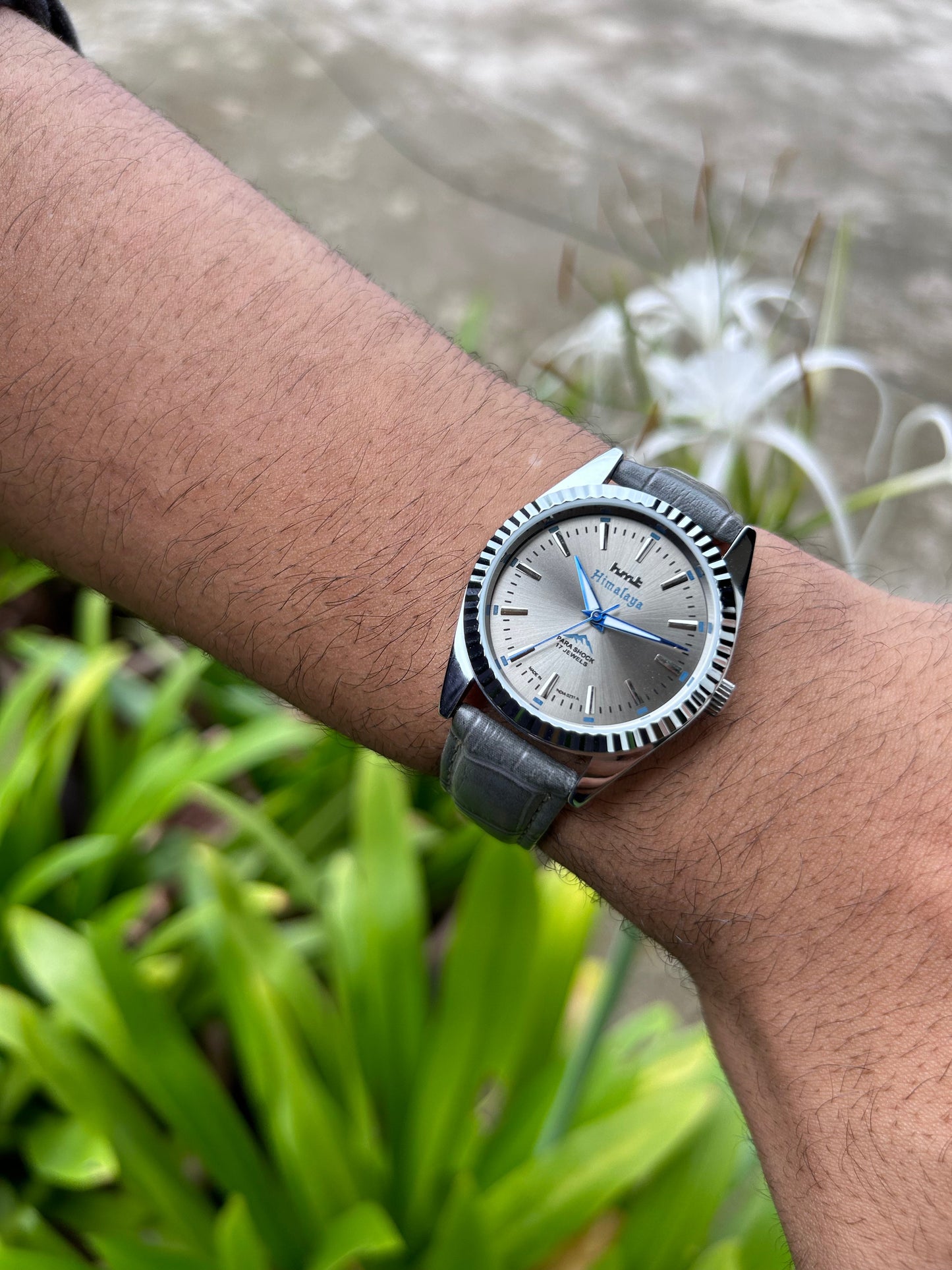 HMT Himalaya Grey Sunburst Unisex - Mod Watch