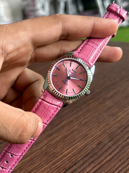 HMT Himalaya Pink Sunburst Unisex - Mod Watch
