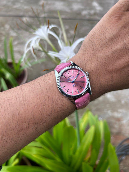 HMT Himalaya Pink Sunburst Unisex - Mod Watch