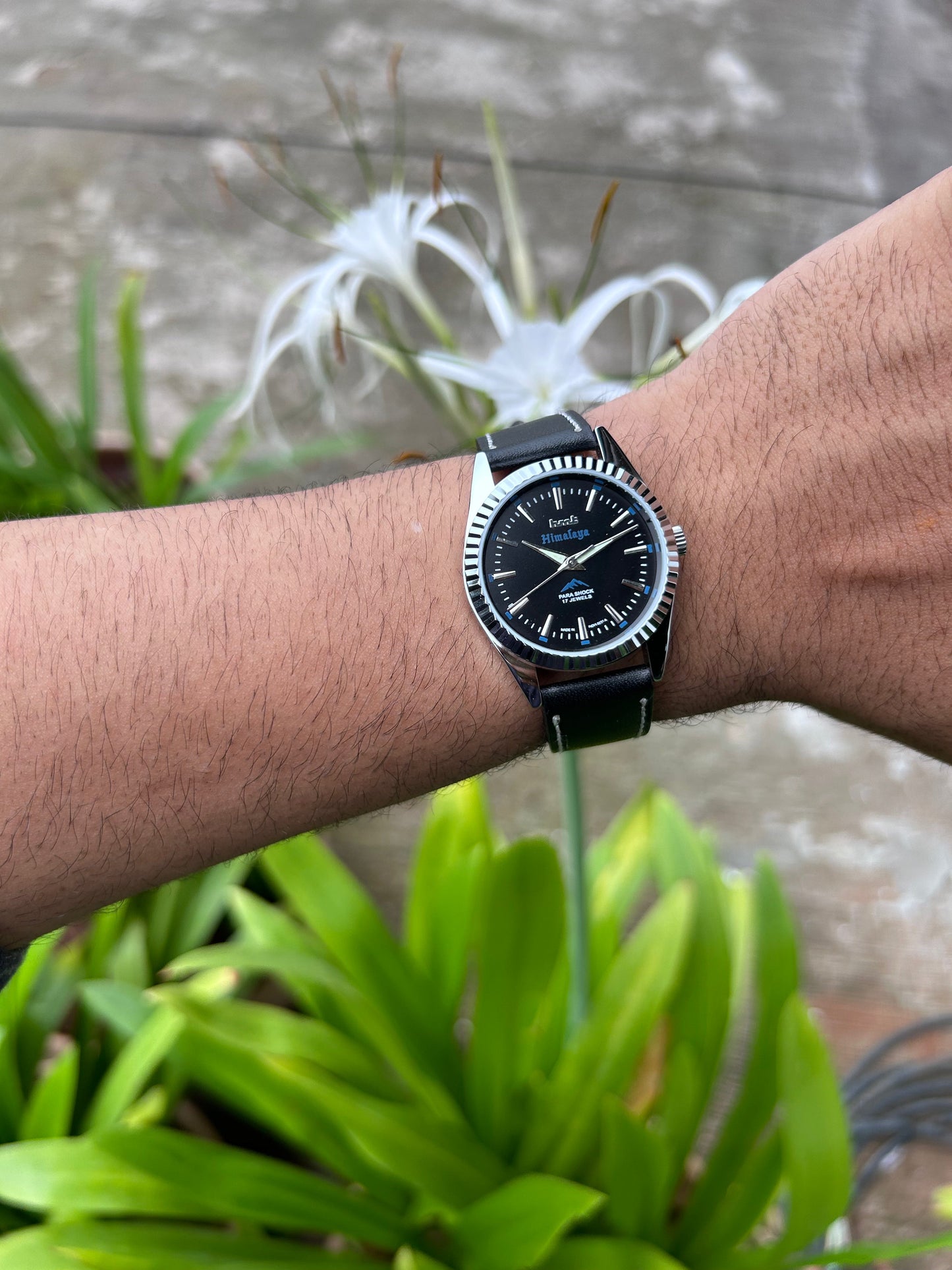 HMT Himalaya Black Sunburst Unisex - Mod Watch