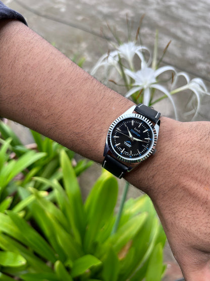 HMT Himalaya Black Sunburst Unisex - Mod Watch