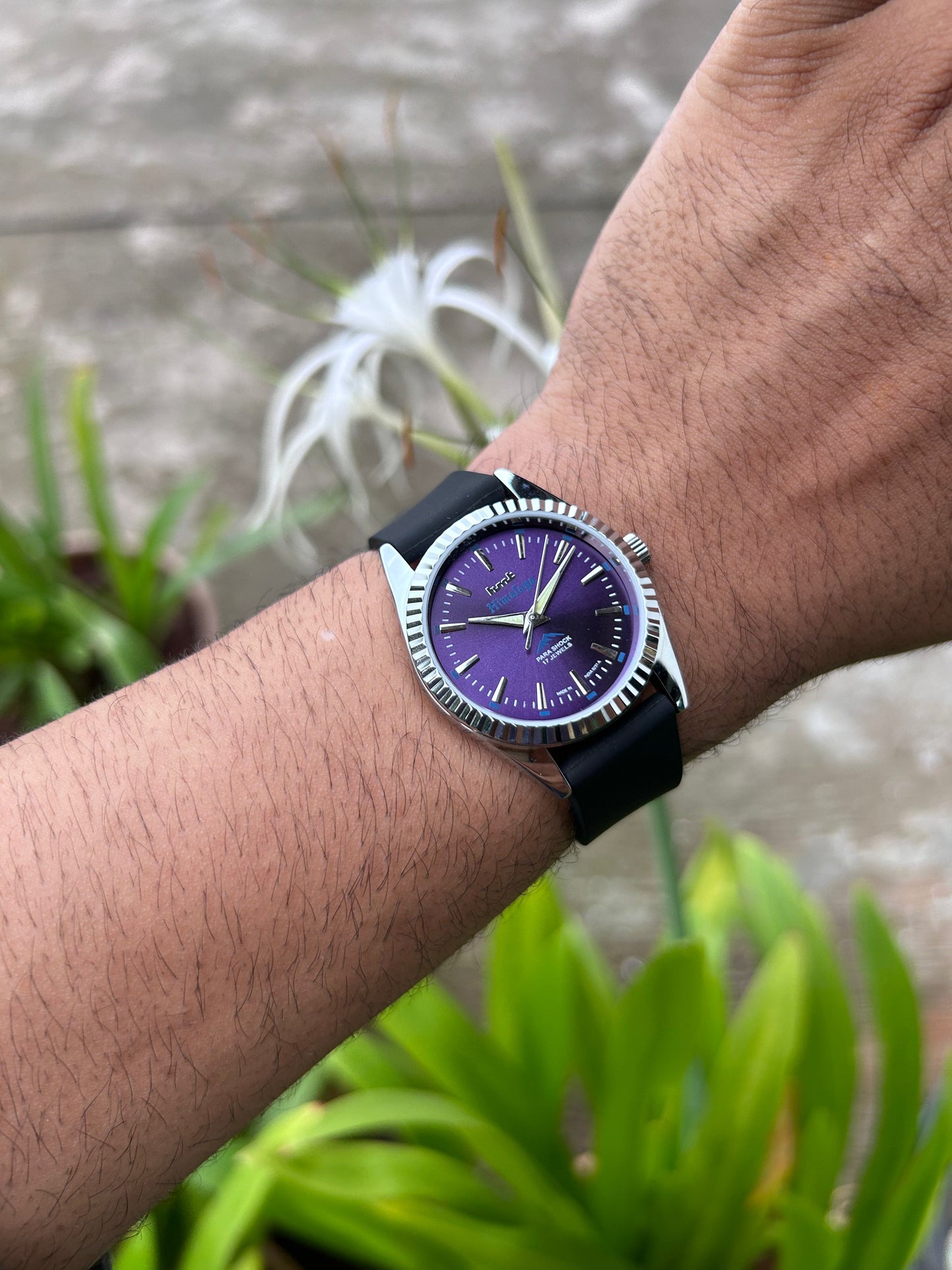 HMT Himalaya Purple Sunburst Unisex - Mod Watch