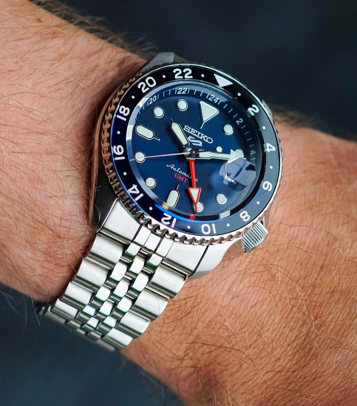 Seiko 5  'Blueberry' GMT SKX Custom MOD