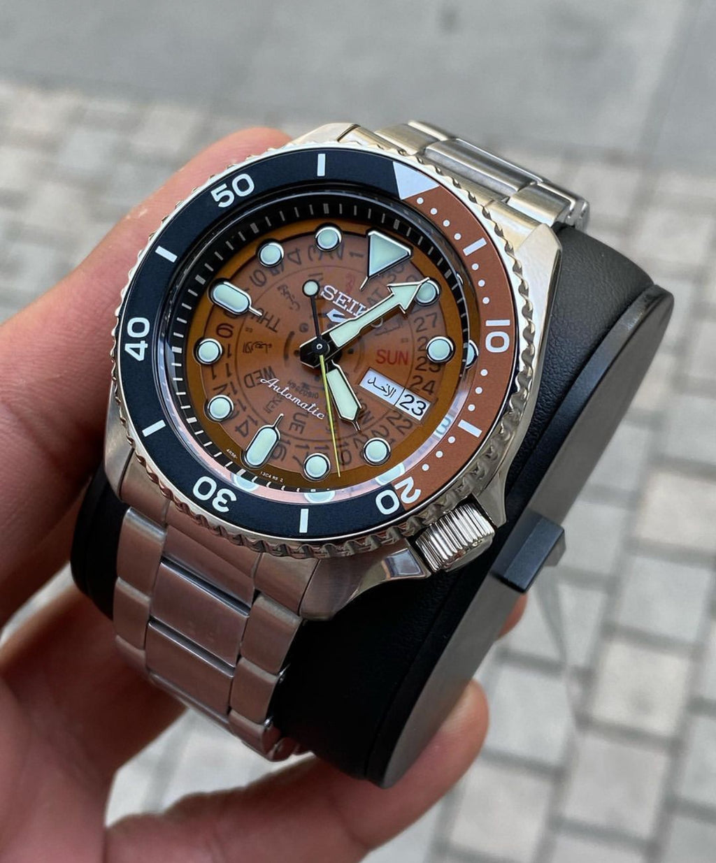Seiko SKX Sports Transparent Brown Custom MOD