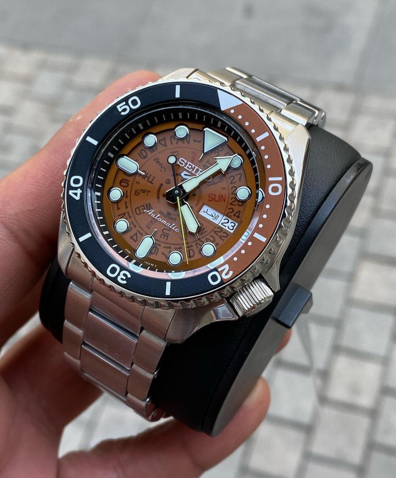 Seiko SKX Sports Transparent Brown Custom MOD