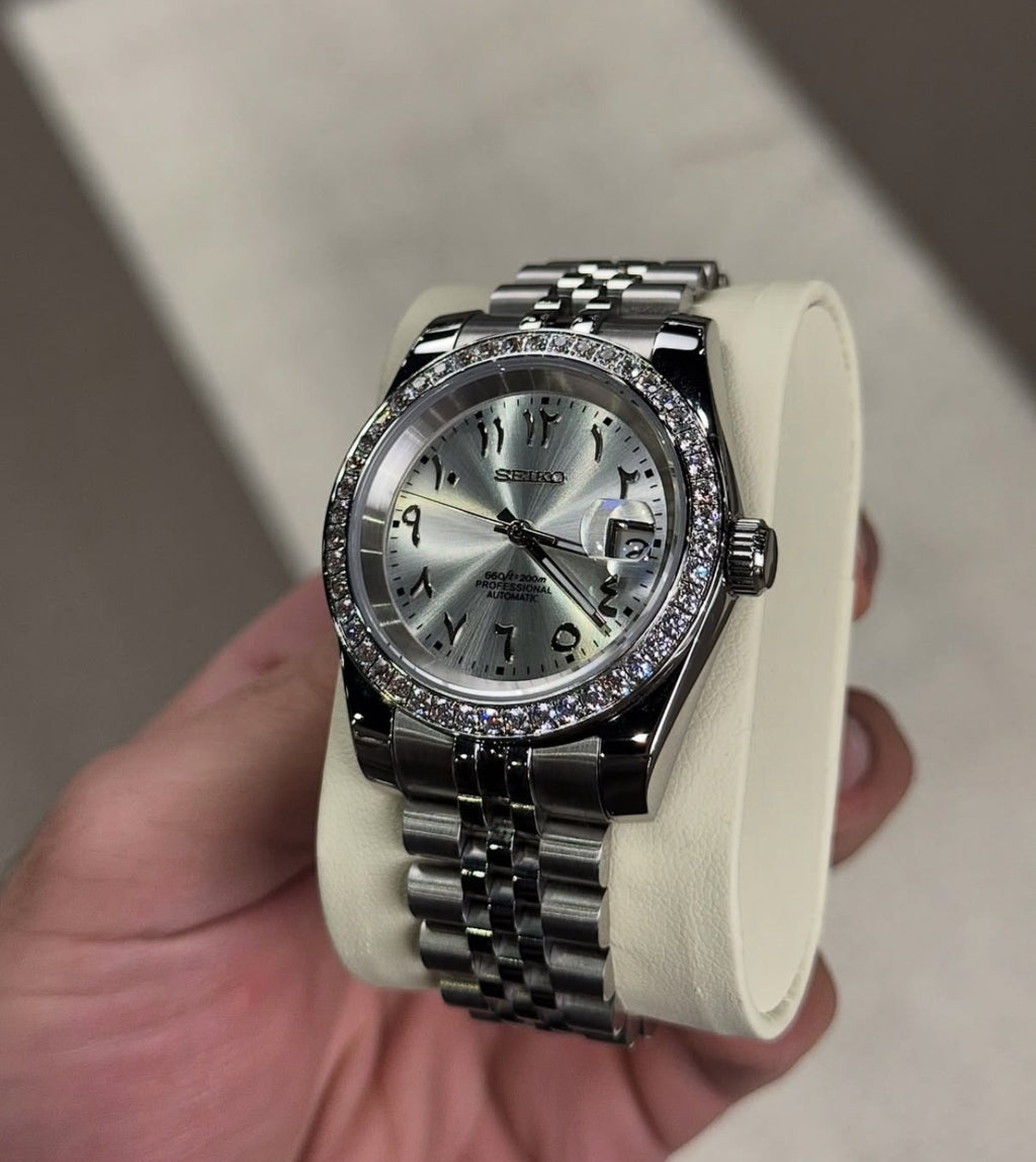 Seiko Datejust "Silver Arabic Diamond"