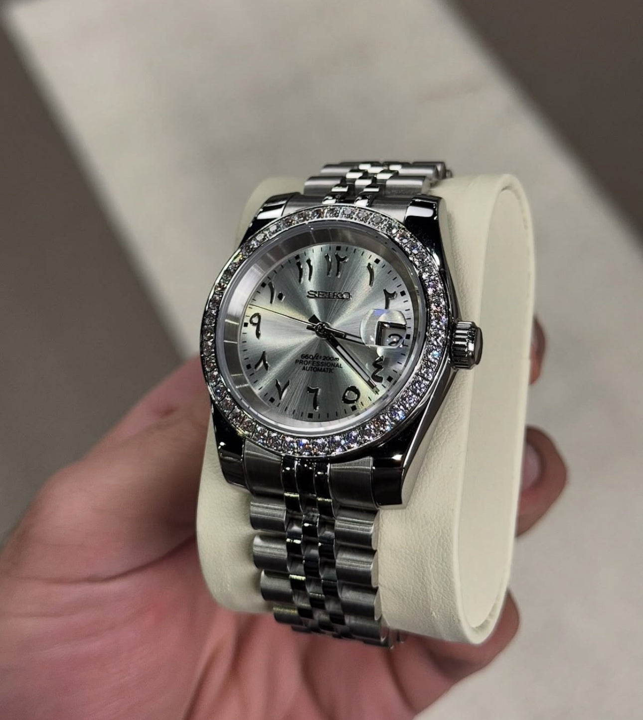 Seiko Datejust "Silver Arabic Diamond"