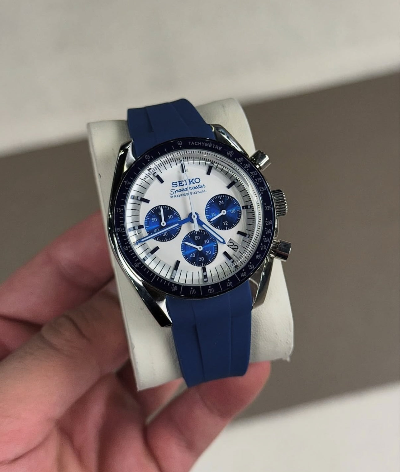 Omega Speed Seiko Custom Mod  |   Snoopy  Blue