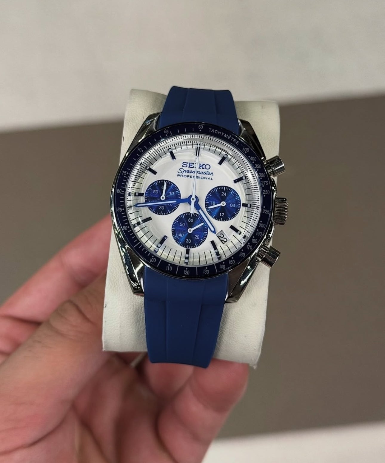 Omega Speed Seiko Custom Mod  |   Snoopy  Blue